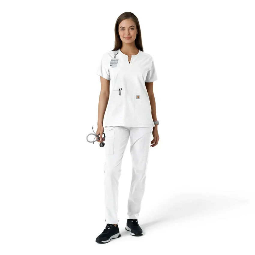 Force Essentials Tunika-Obershirt für Damen mit U-Ausschnitt und Strick-Einsätzen