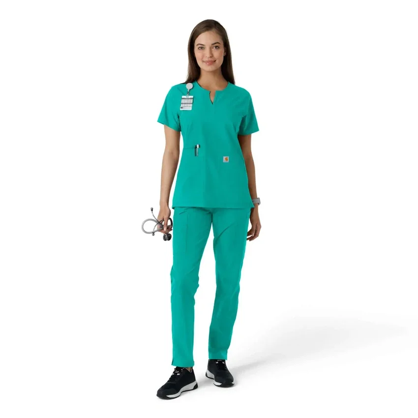 Force Essentials Tunika-Obershirt für Damen mit U-Ausschnitt und Strick-Einsätzen