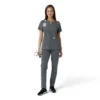 Force Essentials Tunika-Obershirt für Damen mit U-Ausschnitt und Strick-Einsätzen