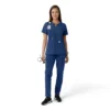 Force Essentials Tunika-Obershirt für Damen mit U-Ausschnitt und Strick-Einsätzen