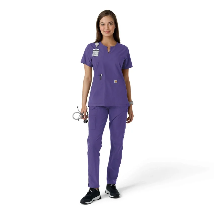 Force Essentials Tunika-Obershirt für Damen mit U-Ausschnitt und Strick-Einsätzen