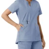 Force Essentials Tunika-Obershirt für Damen mit U-Ausschnitt und Strick-Einsätzen