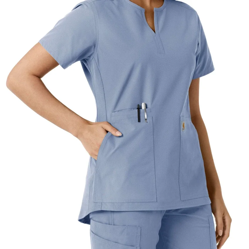 Force Essentials Tunika-Obershirt für Damen mit U-Ausschnitt und Strick-Einsätzen