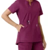 Force Essentials Tunika-Obershirt für Damen mit U-Ausschnitt und Strick-Einsätzen