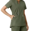Force Essentials Tunika-Obershirt für Damen mit U-Ausschnitt und Strick-Einsätzen