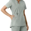 Force Essentials Tunika-Obershirt für Damen mit U-Ausschnitt und Strick-Einsätzen