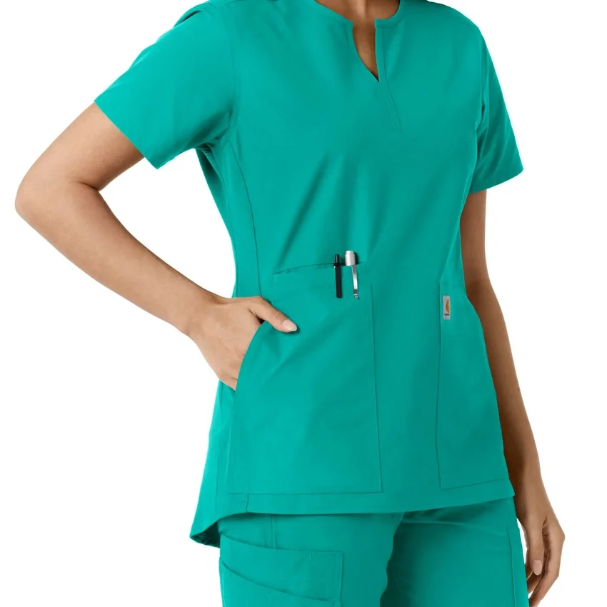 Force Essentials Tunika-Obershirt für Damen mit U-Ausschnitt und Strick-Einsätzen