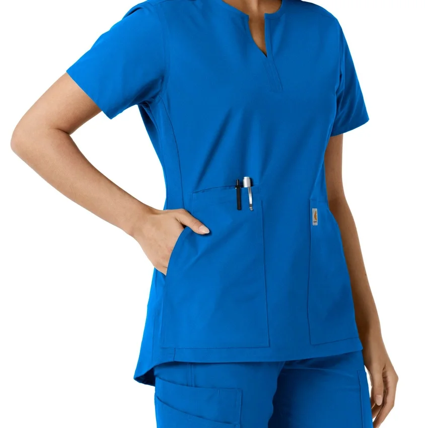 Force Essentials Tunika-Obershirt für Damen mit U-Ausschnitt und Strick-Einsätzen