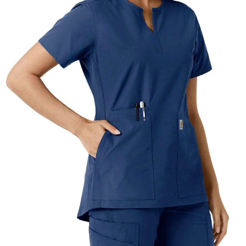 Force Essentials Tunika-Obershirt für Damen mit U-Ausschnitt und Strick-Einsätzen