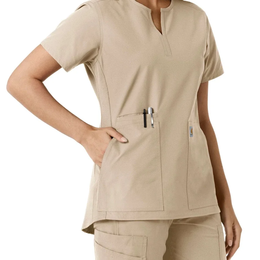 Force Essentials Tunika-Obershirt für Damen mit U-Ausschnitt und Strick-Einsätzen