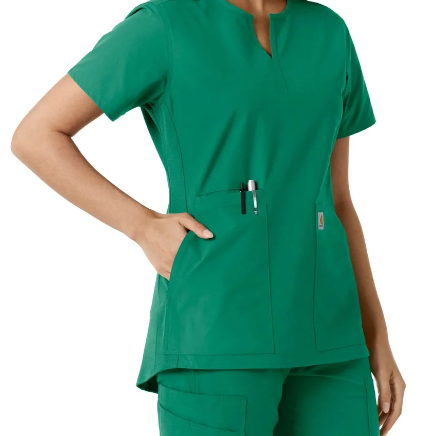 Force Essentials Tunika-Obershirt für Damen mit U-Ausschnitt und Strick-Einsätzen