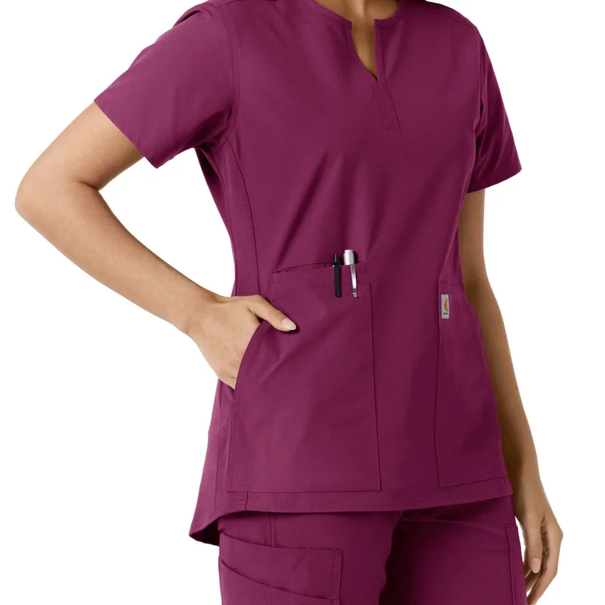 Force Essentials Tunika-Obershirt für Damen mit U-Ausschnitt und Strick-Einsätzen