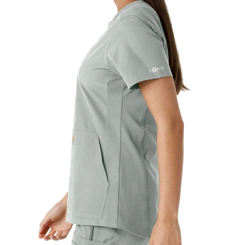 Force Essentials Tunika-Obershirt für Damen mit U-Ausschnitt und Strick-Einsätzen