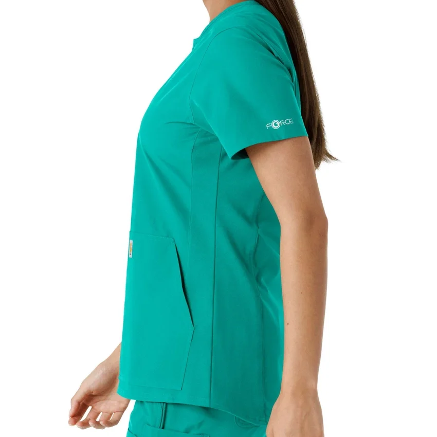 Force Essentials Tunika-Obershirt für Damen mit U-Ausschnitt und Strick-Einsätzen
