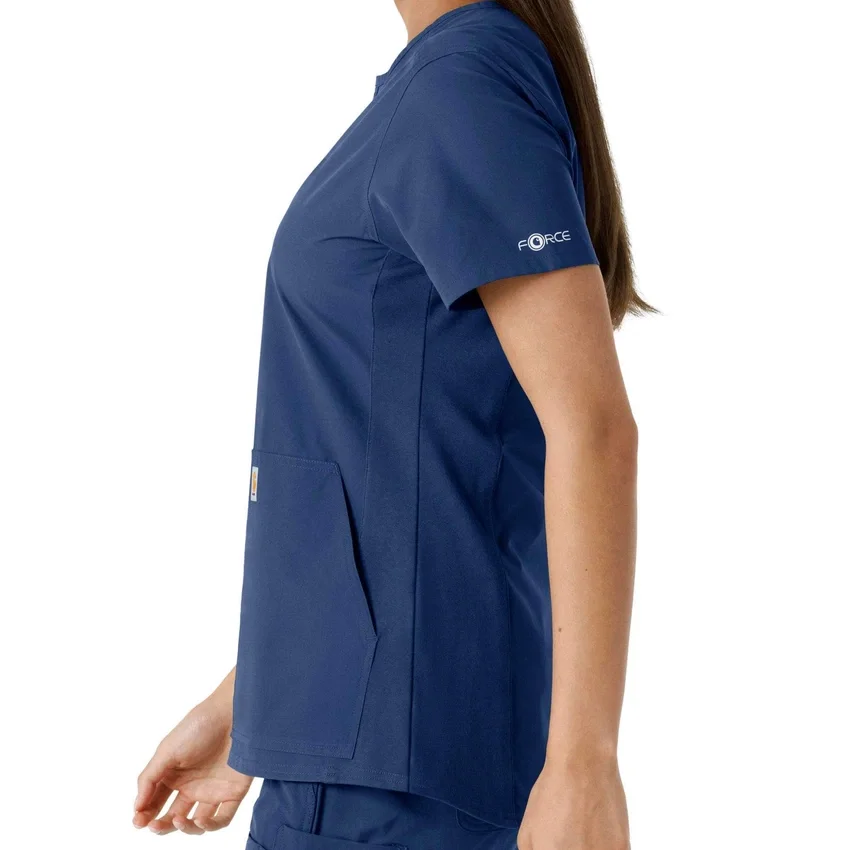 Force Essentials Tunika-Obershirt für Damen mit U-Ausschnitt und Strick-Einsätzen