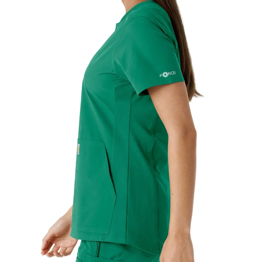 Force Essentials Tunika-Obershirt für Damen mit U-Ausschnitt und Strick-Einsätzen