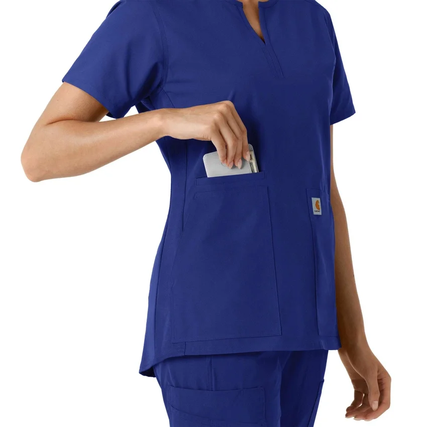 Force Essentials Tunika-Obershirt für Damen mit U-Ausschnitt und Strick-Einsätzen