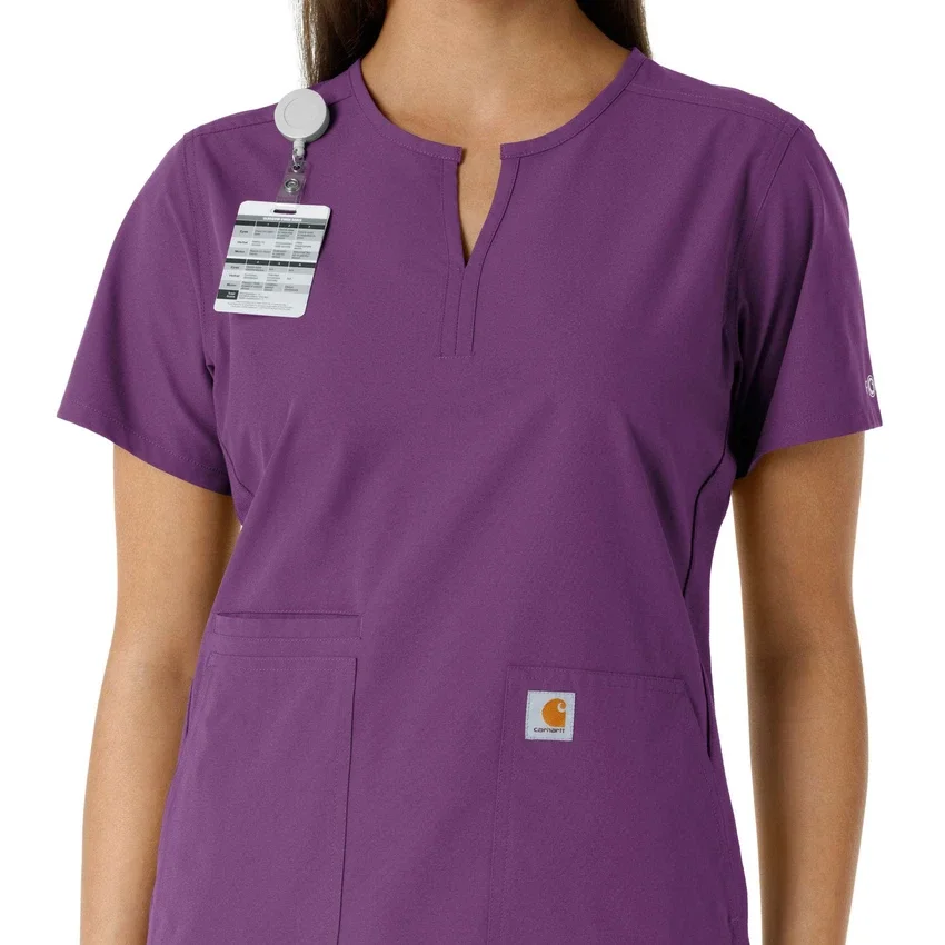 Force Essentials Tunika-Obershirt für Damen mit U-Ausschnitt und Strick-Einsätzen