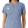 Force Essentials Tunika-Obershirt für Damen mit U-Ausschnitt und Strick-Einsätzen