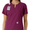 Force Essentials Tunika-Obershirt für Damen mit U-Ausschnitt und Strick-Einsätzen