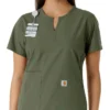 Force Essentials Tunika-Obershirt für Damen mit U-Ausschnitt und Strick-Einsätzen