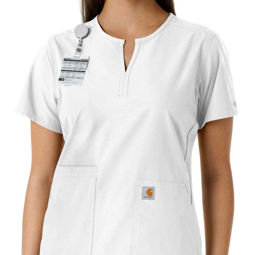 Force Essentials Tunika-Obershirt für Damen mit U-Ausschnitt und Strick-Einsätzen