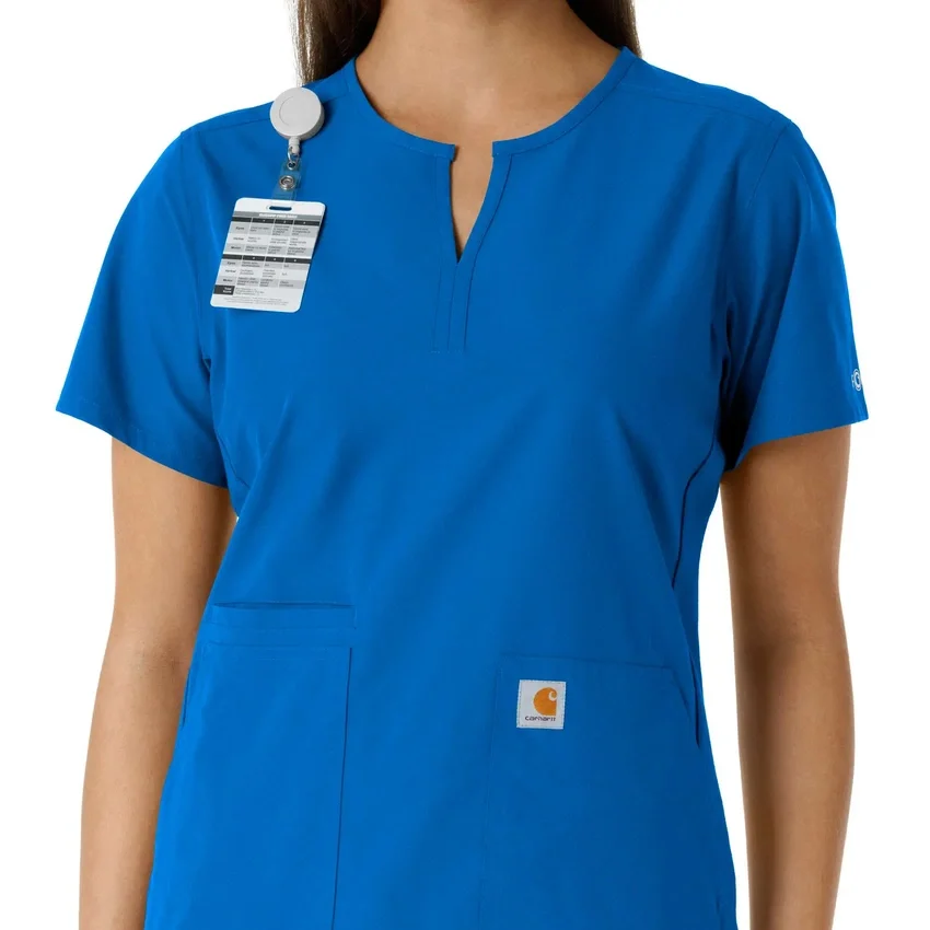 Force Essentials Tunika-Obershirt für Damen mit U-Ausschnitt und Strick-Einsätzen
