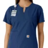 Force Essentials Tunika-Obershirt für Damen mit U-Ausschnitt und Strick-Einsätzen