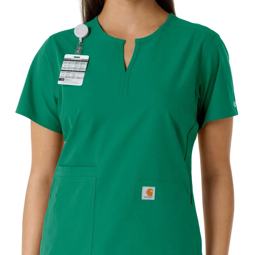 Force Essentials Tunika-Obershirt für Damen mit U-Ausschnitt und Strick-Einsätzen