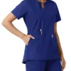 Force Essentials Tunika-Obershirt für Damen mit U-Ausschnitt und Strick-Einsätzen