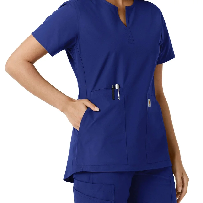 Force Essentials Tunika-Obershirt für Damen mit U-Ausschnitt und Strick-Einsätzen