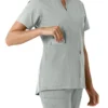 Force Essentials Tunika-Obershirt für Damen mit U-Ausschnitt und Strick-Einsätzen