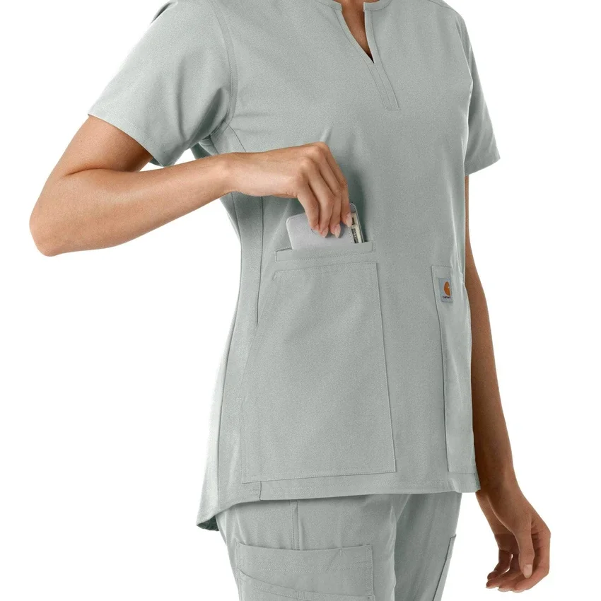 Force Essentials Tunika-Obershirt für Damen mit U-Ausschnitt und Strick-Einsätzen