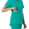 Force Essentials Tunika-Obershirt für Damen mit U-Ausschnitt und Strick-Einsätzen