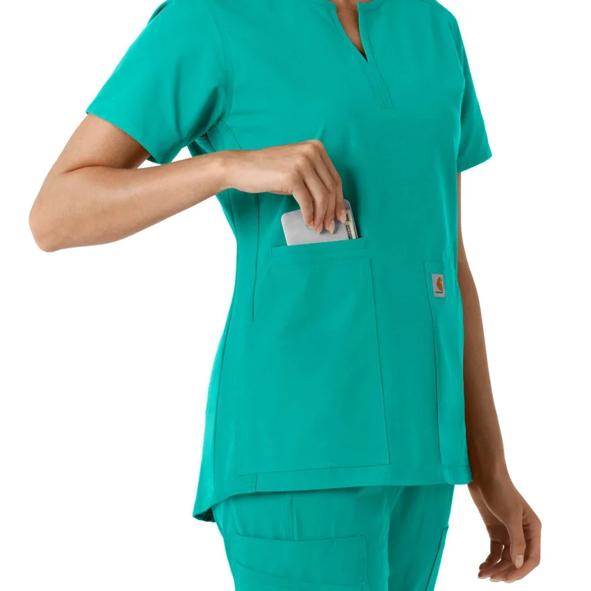 Force Essentials Tunika-Obershirt für Damen mit U-Ausschnitt und Strick-Einsätzen