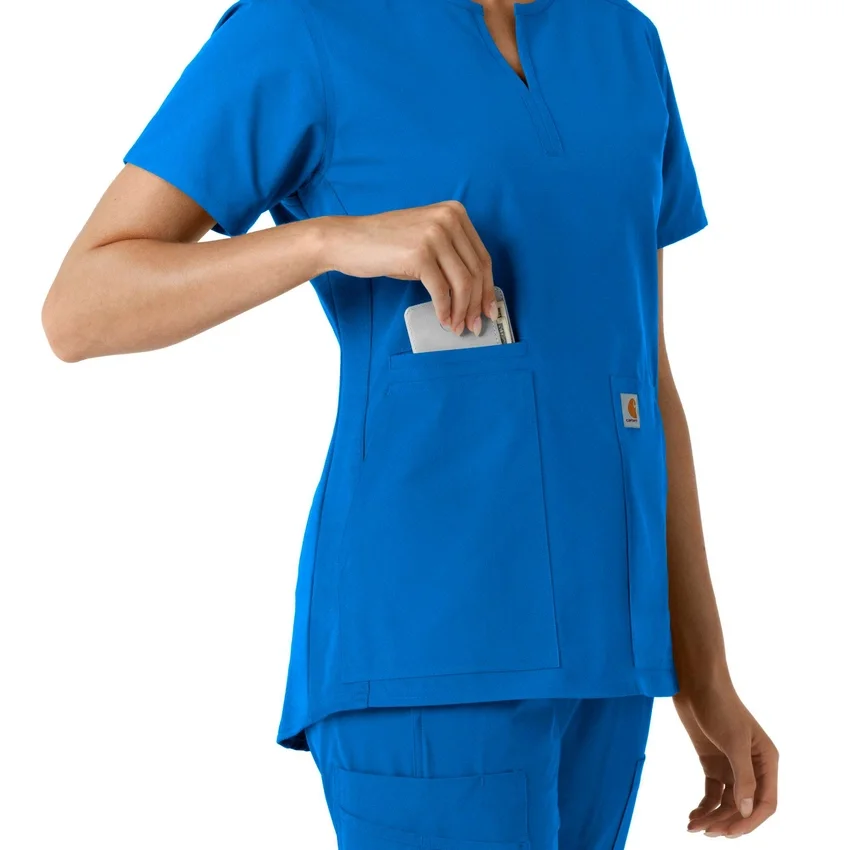 Force Essentials Tunika-Obershirt für Damen mit U-Ausschnitt und Strick-Einsätzen