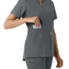 Force Essentials Tunika-Obershirt für Damen mit U-Ausschnitt und Strick-Einsätzen