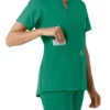 Force Essentials Tunika-Obershirt für Damen mit U-Ausschnitt und Strick-Einsätzen