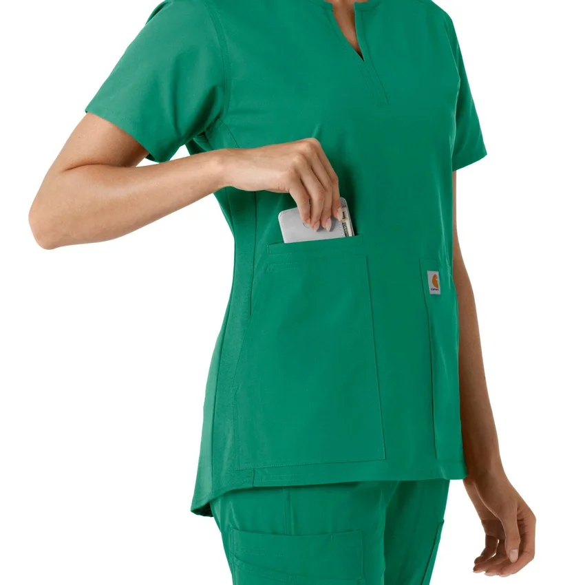 Force Essentials Tunika-Obershirt für Damen mit U-Ausschnitt und Strick-Einsätzen