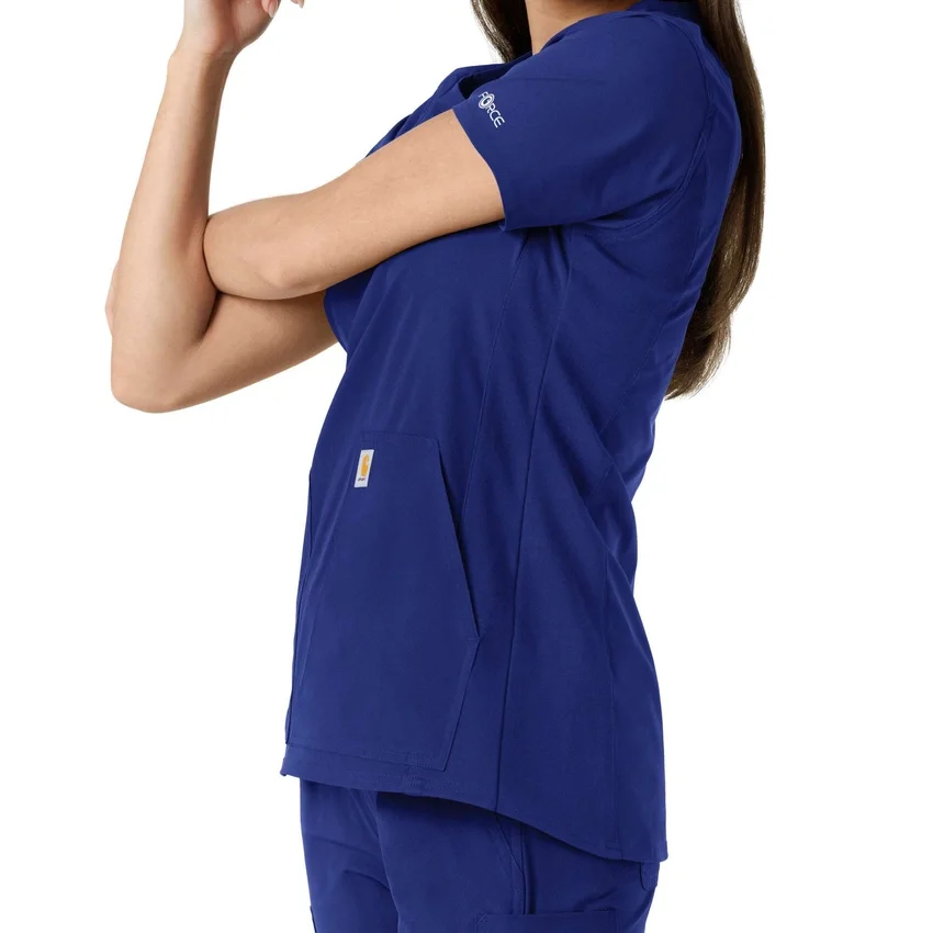 Force Essentials Tunika-Obershirt für Damen mit U-Ausschnitt und Strick-Einsätzen