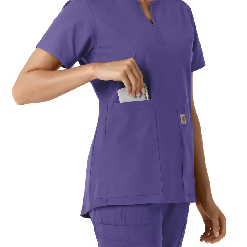Force Essentials Tunika-Obershirt für Damen mit U-Ausschnitt und Strick-Einsätzen