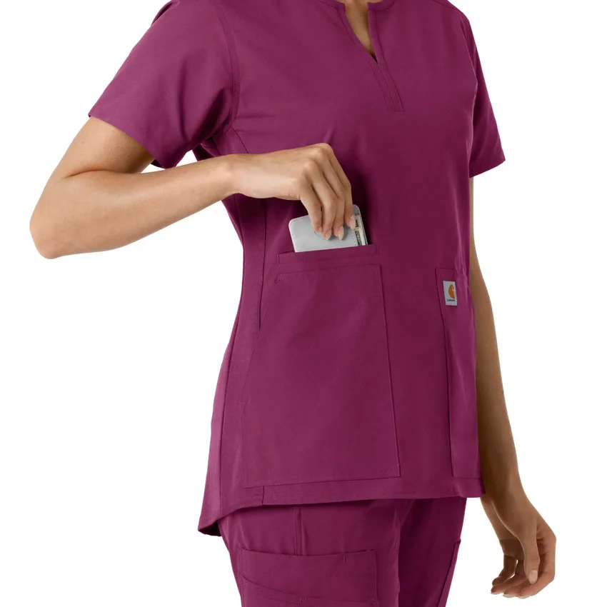 Force Essentials Tunika-Obershirt für Damen mit U-Ausschnitt und Strick-Einsätzen