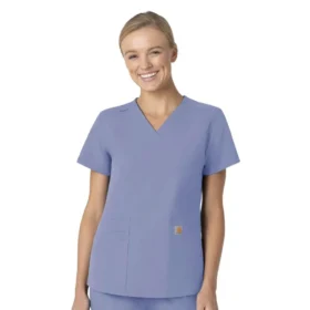 Force Essentials V-Ausschnitt-Krankenhausbluse für Damen