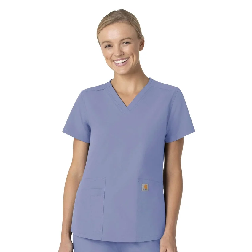 Force Essentials V-Ausschnitt-Krankenhausbluse für Damen