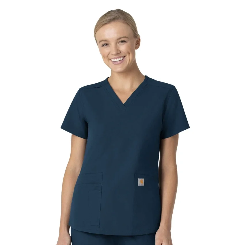 Force Essentials V-Ausschnitt-Krankenhausbluse für Damen