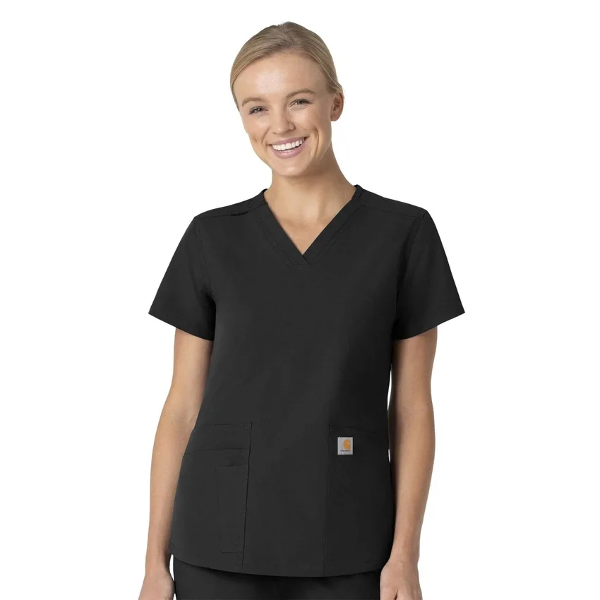Force Essentials V-Ausschnitt-Krankenhausbluse für Damen
