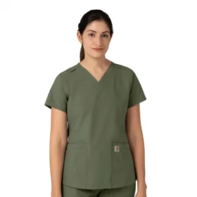 Force Essentials V-Ausschnitt-Krankenhausbluse für Damen