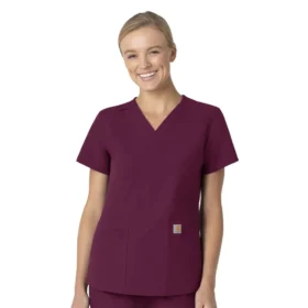 Force Essentials V-Ausschnitt-Krankenhausbluse für Damen