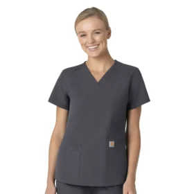 Force Essentials V-Ausschnitt-Krankenhausbluse für Damen