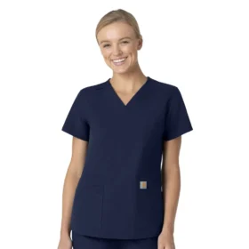 Force Essentials V-Ausschnitt-Krankenhausbluse für Damen